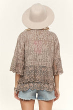 Load image into Gallery viewer, BELL SLEEVE LACE TOP- LET3907
