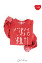 Load image into Gallery viewer, MERRY AND BRIGHT Plus Graphic Sweatshirt
