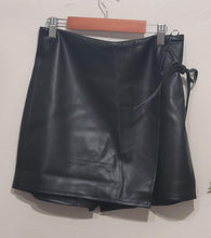 Load image into Gallery viewer, Leather Crossover Skort (skirt)
