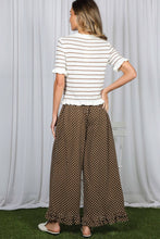 Load image into Gallery viewer, Charming Striped Short Ruffle Sleeve Knitted Sweater VT60773
