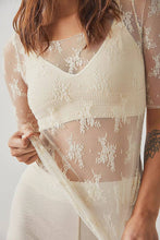 Load image into Gallery viewer, Sheer Lace Overlay Blouse
