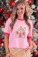 Load image into Gallery viewer, Foil Gingerbread House Tee

