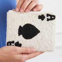 Load image into Gallery viewer, Seed Beaded Ace Card Coin Purse

