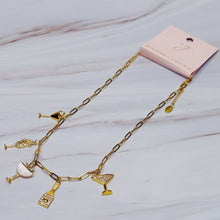 Load image into Gallery viewer, Cheers To Happiness Multi Charm Necklace
