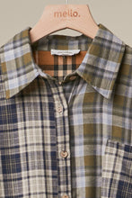Load image into Gallery viewer, Mixed Plaid Patchwork Button Up Shirt
