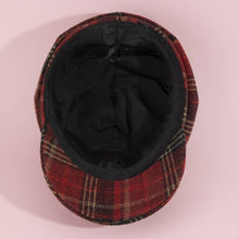 Load image into Gallery viewer, Tartan Plaid Eight Panel Newsboy Cap
