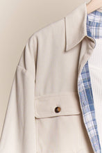 Load image into Gallery viewer, Reversible Corduroy and Plaid Shacket
