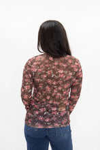 Load image into Gallery viewer, Mock Neck Mesh Top, Floral
