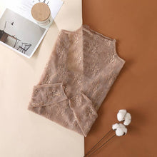 Load image into Gallery viewer, Floral Lace Sheer Mesh Layering see through Top
