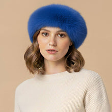 Load image into Gallery viewer, Plush Faux Fur Round Winter Beret Hat
