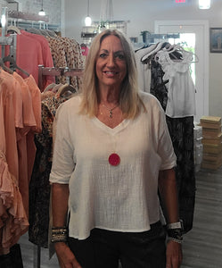 White Gauze Top