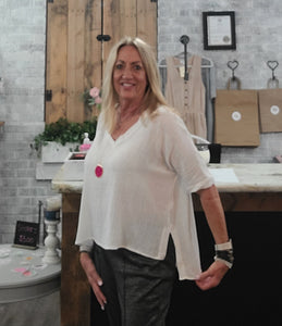 White Gauze Top