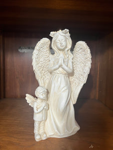 Angel and Boy Praying with Solar Light